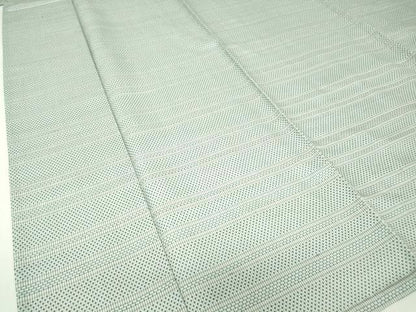 平和屋着物▽上質な紬　単衣　横段文　正絹　逸品　DABE4638az