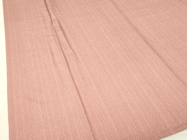 平和屋着物▽上質な小紋　単衣　縞　正絹　逸品　DABE4649az