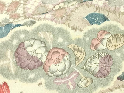 平和屋着物▽上質な小紋　単衣　辻が花　正絹　逸品　DABE4651az