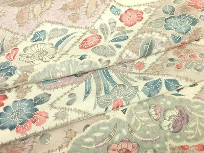 平和屋着物▽上質な小紋　単衣　辻が花　正絹　逸品　DABE4651az