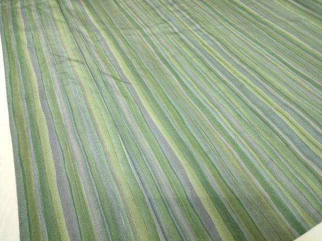 平和屋着物▽上質な小紋　単衣　縞　正絹　逸品　DABE4659az