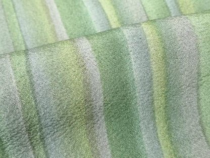 平和屋着物▽上質な小紋　単衣　縞　正絹　逸品　DABE4659az