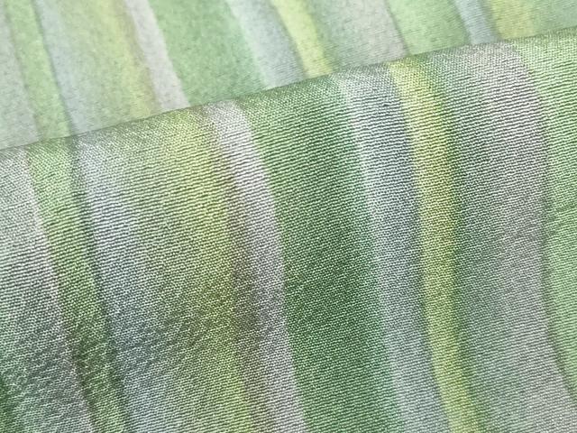 平和屋着物▽上質な小紋　単衣　縞　正絹　逸品　DABE4659az