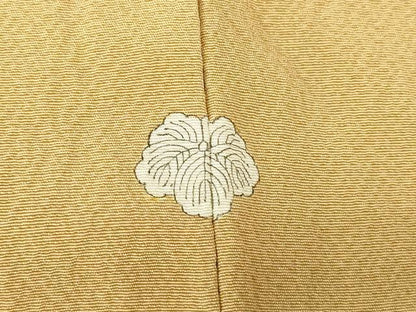 平和屋着物▽上質な色無地　単衣　飴色　正絹　逸品DABE4670az