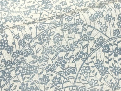 平和屋着物▽上質な小紋　単衣　小花文　正絹　逸品　DABE4675az