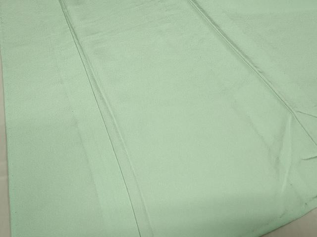 平和屋着物▽上質な色無地　単衣　錆青磁色　正絹　逸品　DABE4677az