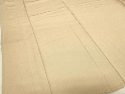 平和屋着物▽上質な色無地　単衣　白茶色　正絹　逸品　DABE4687az
