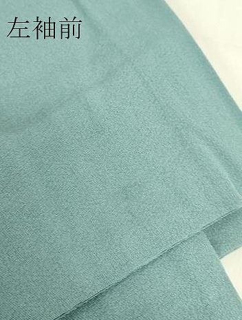平和屋着物▽上質な色無地　単衣　ワンポイント　浅縹色　正絹　逸品　DABE4690az