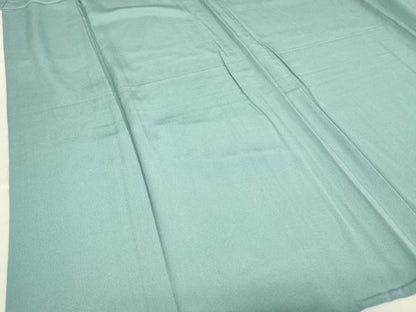 平和屋着物▽上質な色無地　単衣　ワンポイント　浅縹色　正絹　逸品　DABE4690az