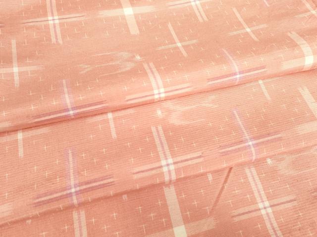 平和屋着物▽上質な紬　単衣　燕絣　正絹　逸品　DABE4695az