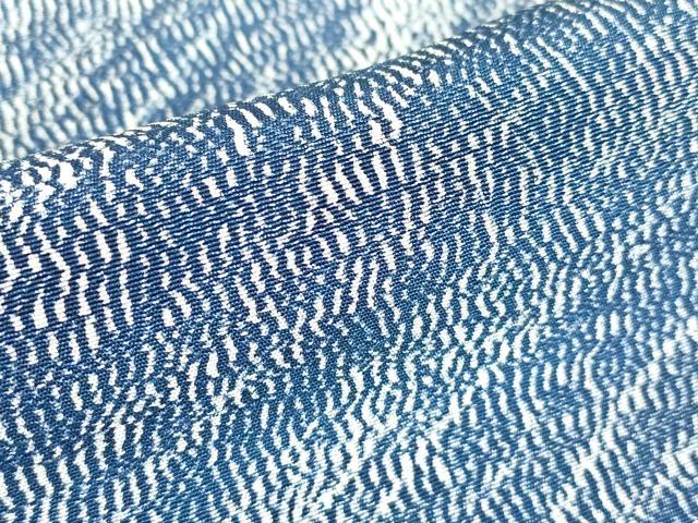 平和屋着物▽上質な小紋　単衣　変わり斜線文　正絹　逸品　DABE4698az