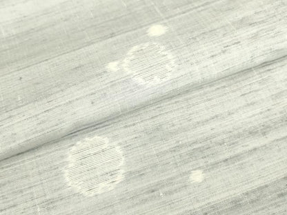 平和屋着物▽上質な紬　単衣　雪輪文　正絹　逸品　DABE4701az