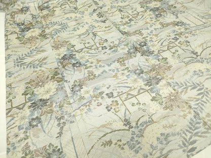 平和屋着物▽本場大島紬　白大島　7マルキ　単衣　総絣　籬花文　正絹　逸品　DABE4705az