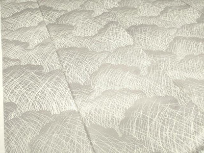 平和屋着物▽訪問着　単衣　雲重ね文　正絹　逸品　DABE4706az