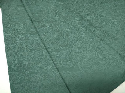 平和屋着物▽上質な色無地　単衣　流水地紋　高麗納戸色　正絹　逸品　未使用　DABE4713az