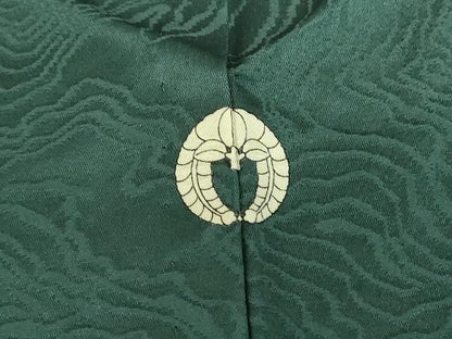 平和屋着物▽上質な色無地　単衣　流水地紋　高麗納戸色　正絹　逸品　未使用　DABE4713az