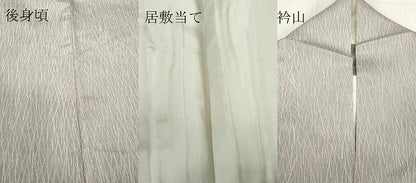 平和屋着物▽上質な小紋　単衣　斜線文　正絹　逸品　DABE4714az