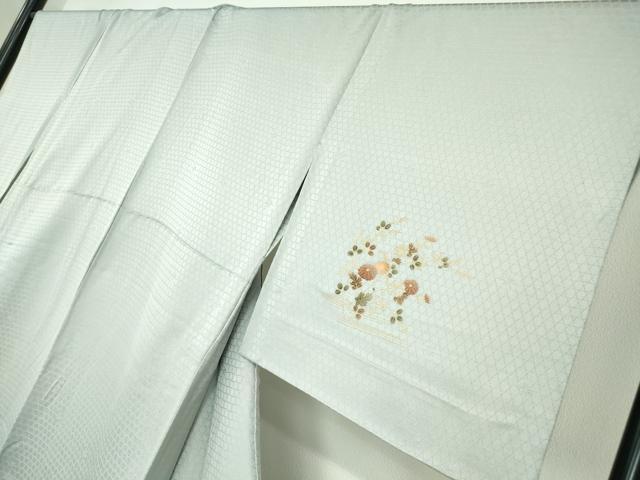 平和屋着物▽中国三大刺繍　スワトウ刺繍　汕頭刺繍　訪問着　単衣　菱花文　暈し染め　金彩　正絹　逸品　DABE4715az
