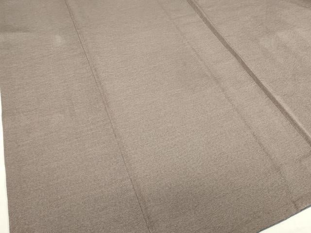 平和屋着物▽上質な色無地　単衣　樺茶色　正絹　逸品　DABE4720az