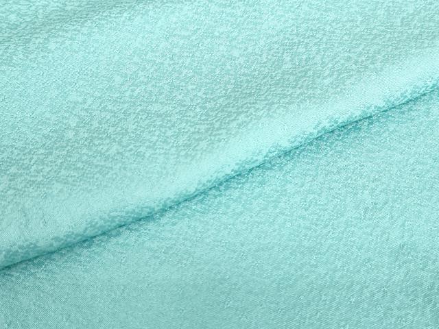 平和屋着物▽上質な色無地　単衣　白群色　正絹　逸品　DABE4724az