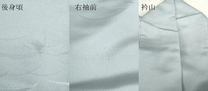 平和屋着物▽色無地　単衣　雪芝文　淡藤色　洗える着物　DABE4726az