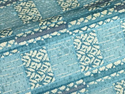 平和屋着物▽小紋　単衣　変わり格子　さんび謹製　洗える着物　DABE4729az