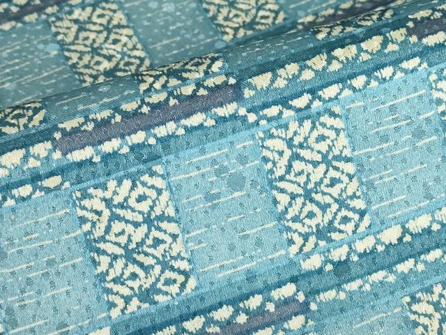 平和屋着物▽小紋　単衣　変わり格子　さんび謹製　洗える着物　DABE4729az