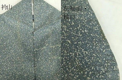 平和屋着物▽訪問着　単衣　草葉文　正絹　逸品　DABE4731az