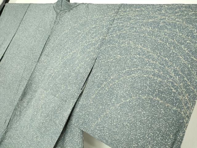 平和屋着物▽訪問着　単衣　草葉文　正絹　逸品　DABE4731az