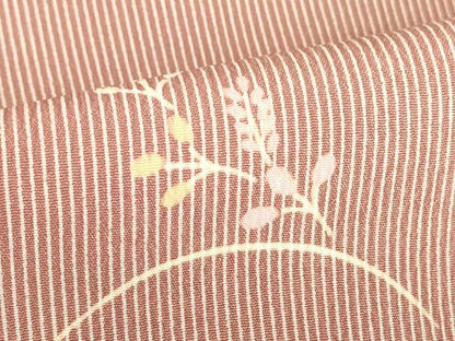 平和屋着物▽小紋　単衣　草花文　洗える着物　DABE4735az