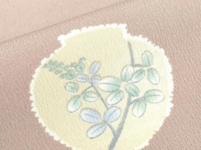 平和屋着物▽小紋　単衣　花丸文　洗える着物　DABE4741az