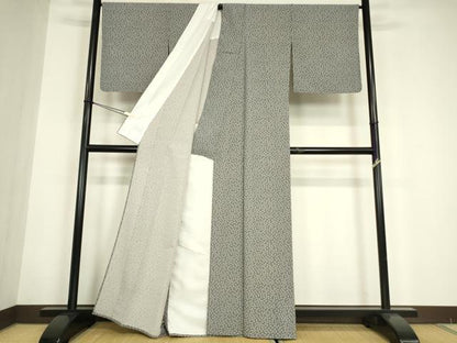 平和屋着物▽小紋　単衣　小花　洗える着物　DABE4742az