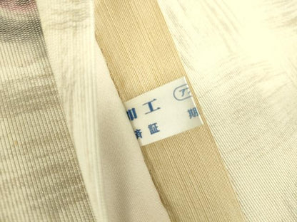 平和屋着物▼太鼓柄袋帯　螺鈿箔　舞花文　金彩　正絹　逸品　DABE4751az