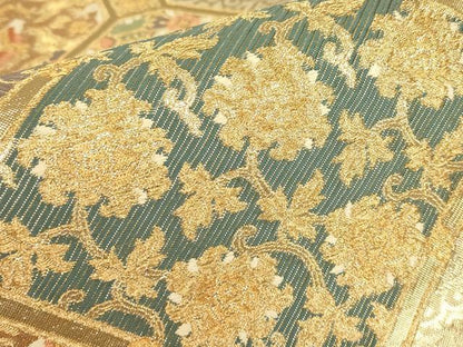 平和屋着物▼佐賀錦　六通柄袋帯　御代錦　華織　金糸　正絹　逸品　DABE4767az