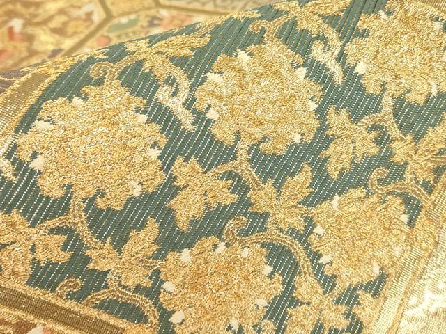 平和屋着物▼佐賀錦　六通柄袋帯　御代錦　華織　金糸　正絹　逸品　DABE4767az