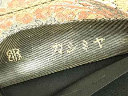 平和屋着物▼西陣　服部織物謹製　六通柄袋帯　カシミヤ　ペイズリー柄　正絹　逸品　DABE4787az