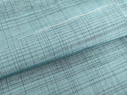 平和屋着物▽上質な紬　単衣　霞横段文　正絹　逸品　DABE4796az