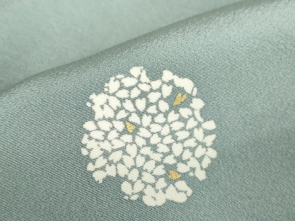平和屋着物▽上質な小紋　単衣　蛍暈し　舞桜文　金彩　正絹　逸品　DABE4800az