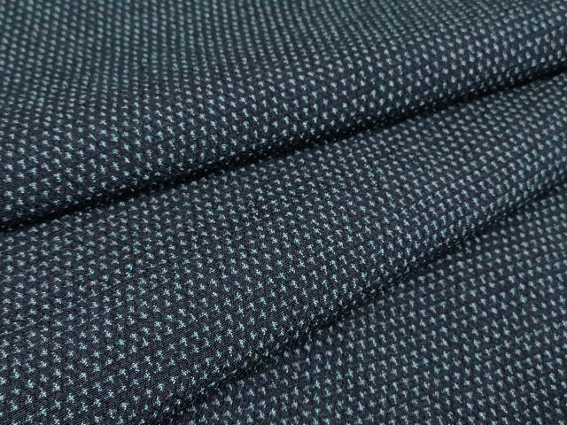平和屋着物▽男性　本塩沢　単衣　絣文　正絹　逸品　DABE4805az