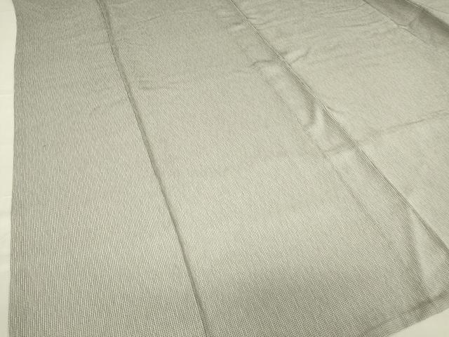 平和屋着物▽上質な小紋　単衣　格子文　正絹　逸品　DABE4808az
