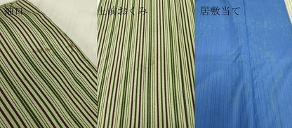 平和屋着物▽小紋　単衣　縞　洗える着物　DABE4828az