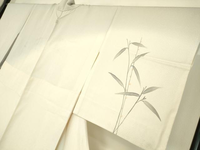 平和屋着物▽訪問着　単衣　作家物　草葉文　手描き　やまと誂製　正絹　逸品　DABE4834az