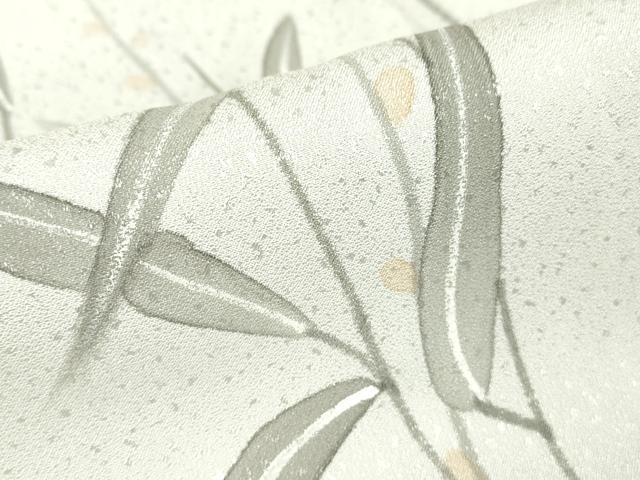 平和屋着物▽訪問着　単衣　作家物　草葉文　手描き　やまと誂製　正絹　逸品　DABE4834az