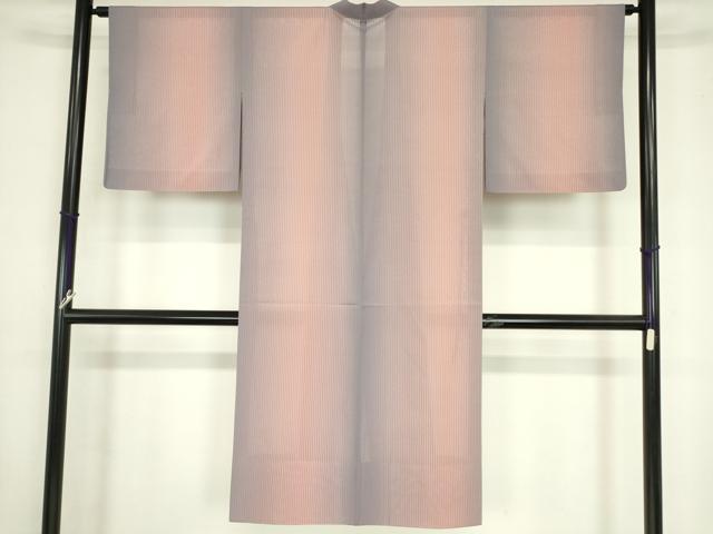 平和屋着物▽道中着　スリーシーズン　春夏秋　塵除け　紗　縞　ロング丈　正絹　逸品　DABE4835az