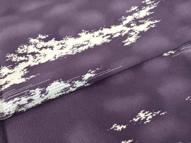 平和屋着物▽小紋　単衣　霞文　洗える着物　DABE4837az