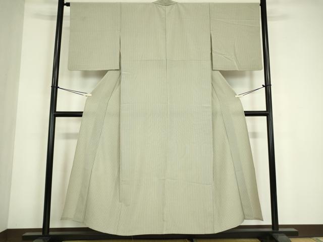 平和屋着物▽小紋　単衣　縞　洗える着物　DABE4857az