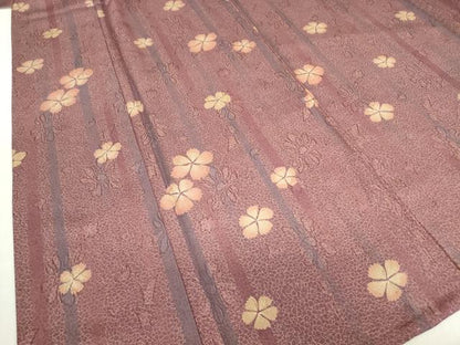 平和屋着物▽小紋　単衣　舞花文　洗える着物　DABE4864az