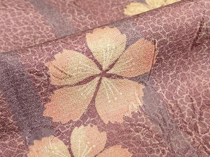平和屋着物▽小紋　単衣　舞花文　洗える着物　DABE4864az
