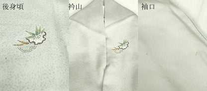 平和屋着物▽小紋　単衣　雪持ち笹文　洗える着物　DABE4866az