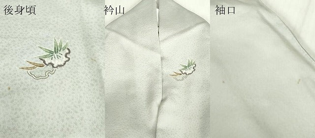平和屋着物▽小紋　単衣　雪持ち笹文　洗える着物　DABE4866az